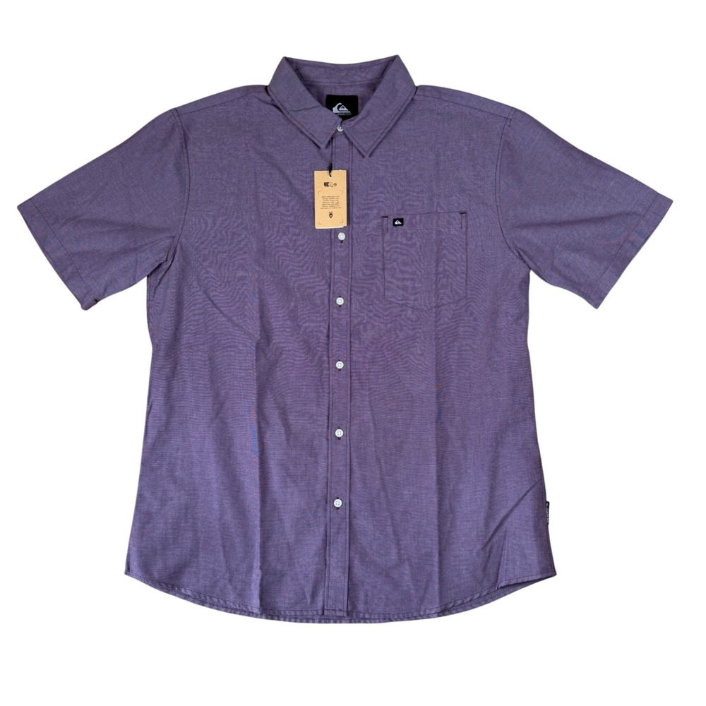 Quiksilver Mens Sunset Purple Short Sleeve Button Up Shirt QSM15SW022 XL NWT